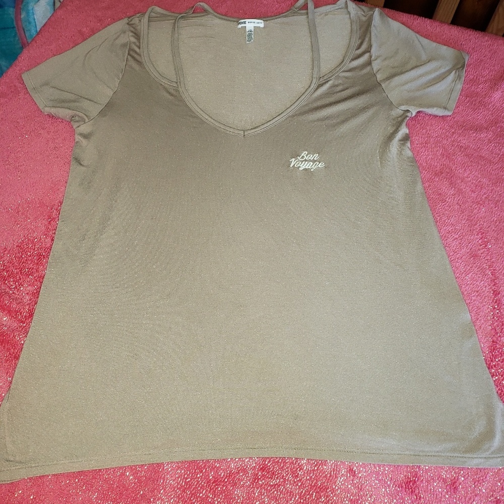 VS PINK 'Super Soft' Strappy Shoulder Tee